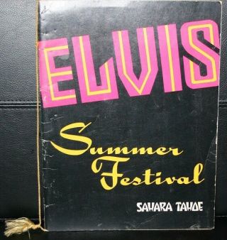 Elvis Presley Sahara Tahoe Gold Tassel Menu July4 - August 2,  1971
