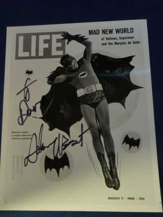 Adam West Signed 8 X 10 Black And White Photo With
