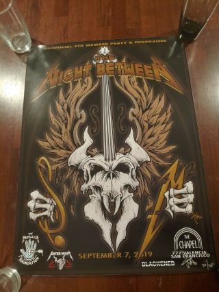 Metallica San Francisco S&m2 Night Between Fan Club Poster Squindo Signed Numbed