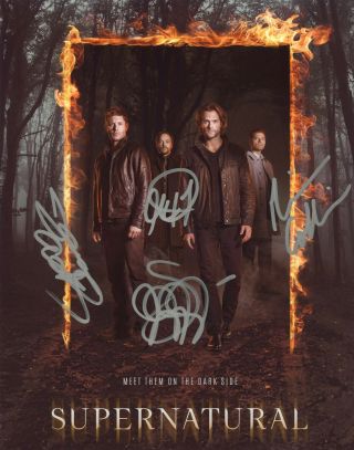 Supernatural Series Hand Signed Cast Of All 4 10x8