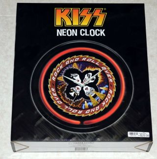 Kiss Band Rock And Roll Over Neon Clock 2007 Spencers Gene Ace Peter Paul