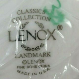 Lenox Landmark Platinum Accent Luncheon Plates Set Of 4 Fine Bone China 5