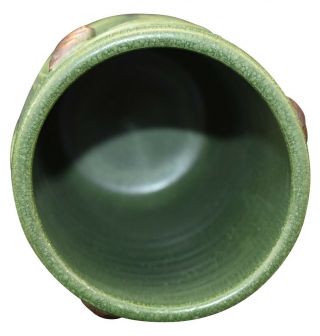 Ephraim Faience Pottery 2002 Matte Green Northwood Pine Cone Vase 900 5
