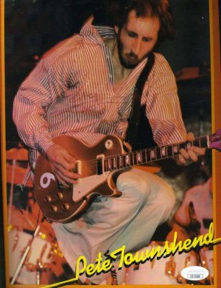 Pete Townshend Jsa Hand Signed Vintage The Who 8x10 Photo Autograph