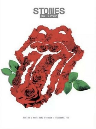 The Rolling Stones Poster 8/22 2019 The Rose Bowl Pasadena Los Angeles