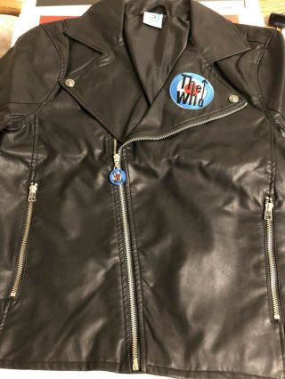 The Who Official Faux Leather Tour Jacket Sz L Maximum Rock N Roll