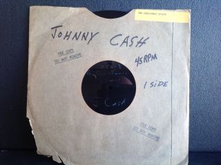 Johnny Cash Sun Acetate 10 " 45rpm The Christmas Spirit 1 Side Co 75613 M - C.  1963