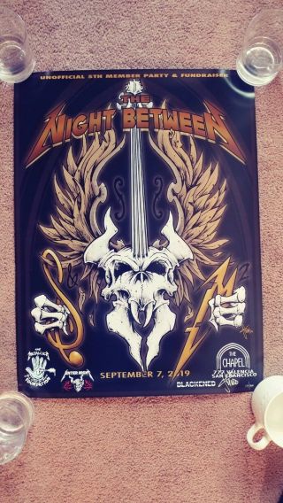 Metallica San Francisco S&m2 Night Between Fan Club Poster Squindo Signed Number