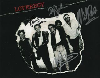 Loverboy Band Real Hand Signed 8x10 " Photo 2 Autographed