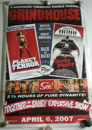 2007 Grindhouse Planet Terror Death Proof Movie Poster 24 " X 36 "