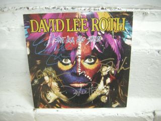 David Lee Roth Signed Lp Eat Em And Smile 1986 4 Members Van Halen