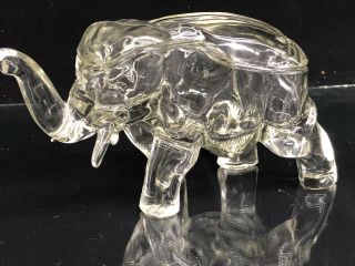 Depression Glass Jumbo Elephant Dish Tiara Indiana Glass Clear