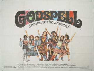 Godspell British Quad Movie Poster 30x40 Hippie Gospel Musical 1973