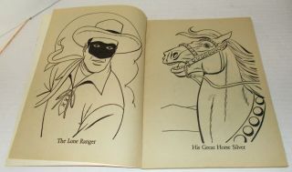 vintage LONE RANGER adventures COLORING BOOK Whitman 1975 cowboy Tonto SILVER 3
