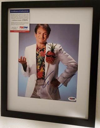 Good Will Hunting Robin Williams Signed 8x10 Photo Psa Dna (framed)