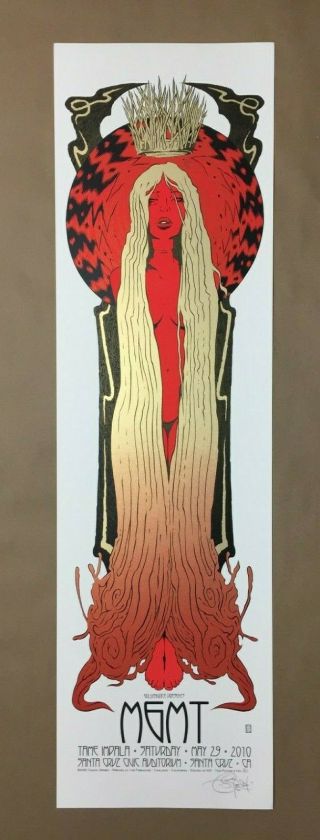 Mgmt Concert Poster By Chuck Sperry Rare 80/100 Tame Impala 10 " X35 "
