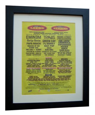 Reading,  Leeds Festival,  Poster,  Ad,  2001,  Quality Framed,  Fast,  Global Ship