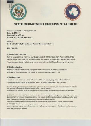 House Of Cards Production Paperwork Ep510 State Department Briefing File