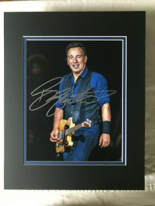 Bruce Springsteen,  The Boss Signed 8x10 Photo.  Rock Superstar Matted.