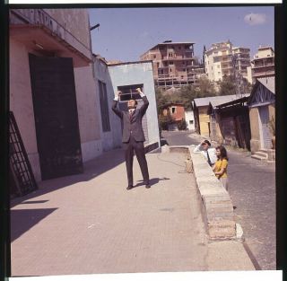 Contempt Le Mepris Jack Palance In Street Color 2.  25 X 225 Transparency
