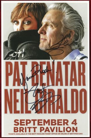 Pat Benatar Autographed Concert Poster 2015 Neil Giraldo,  Hell Is For Children