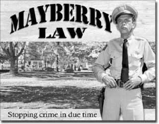 Andy Griffith: Mayberry Law/barney Fife Metal/tin Sign (sku 1639)