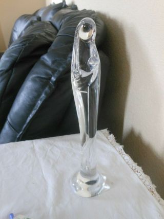 Daum Nancy French Crystal Glass Madonna & Child 11.  5 " Mary & Jesus Statue Signed