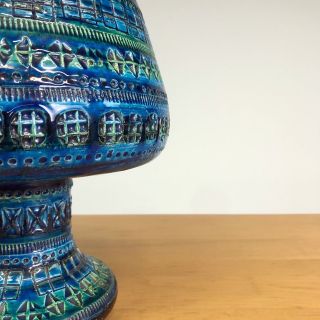 Aldo Londi Bitossi Rimini Blu Ceramic Pedestal Bowl / Compote