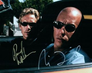 Paul Walker Vin Diesel Signed 8x10 Picture Autographed Photo