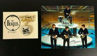 1964 The Beatles Brooch Pin By Nems Ltd Styled By Nicky Byrne.  319