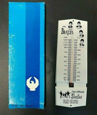 Beatles Thermometer Official Beatles Fan Club Usa 1964 Box 271