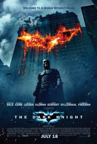 The Dark Knight Movie Poster 2 Sided Rare Final 27x40 Heath Ledger