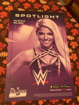 Wwe Alexa Bliss Slam 19 Nycc Exclusive Poster Art Print Topps Lithograph