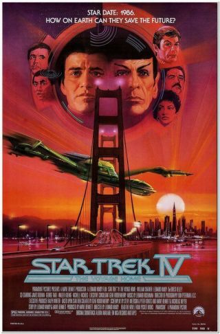 Star Trek 4: The Voyage Home - 1986 - 27x40 Reg Movie Poster - W.  Shatner