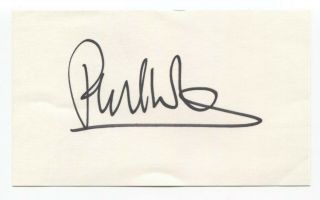 Phil Collins Signed 3x5 Index Card Autographed Signature Genesis