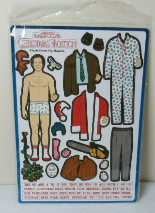 National Lampoons Christmas Vacation Clark Dress Up Magnet Refrigerator