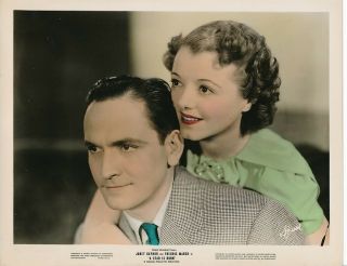 Janet Gaynor Fredric March Vintage A Star Is Born Color Portrait Photo