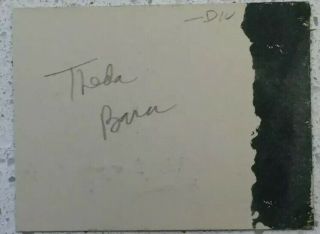 THEDA BARA 1920 Signed Autograph American silent film star THE VAMP Cleopatra 2
