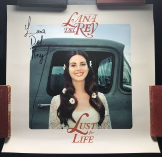 Lana Del Rey Signed Lust For Life Poster Album Artwork Autographed