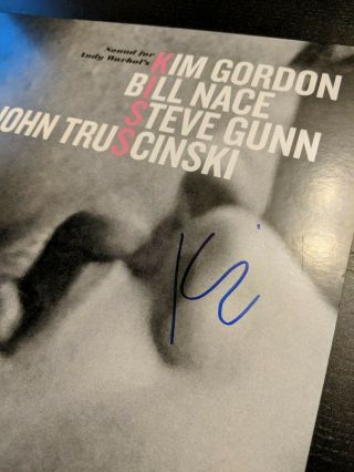Kim Gordon signed Andy Warhol Kiss LP Sonic Youth Body Head RARE never played 3