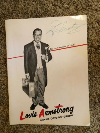 Autographed Louis Armstrong: And His Concert Group