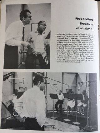 Dave Brubeck Quartet Autographed Program - World Tour 1962 6