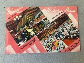 Rare Hickory House York Jazz Club Postcard Signed Pee Wee Russell Autograph