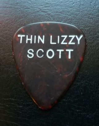 Thin Lizzy Tour Guitar Pick Scott Gorham Gary Moore Cd Lp Vinyl Concert Ticket