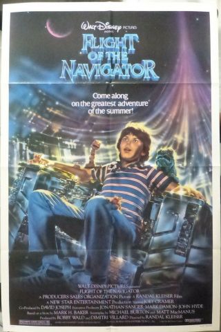 Flight Of The Navigator Movie Poster,  1986,  Folded,  1 - Sheet,  Joey Cramer