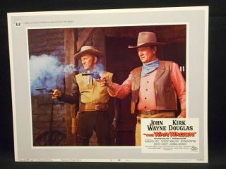 John Wayne Kirk Douglas The War Wagon 1967 Lobby Card 6 Vf Western