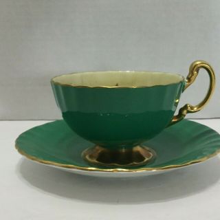 Vintage Aynsley Bone China Signed J A Bailey Teacup and Saucer 3