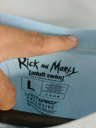 Rick and Morty Long Sleeve Hidden Pocket Tee - Large - loot crate exclusive 4