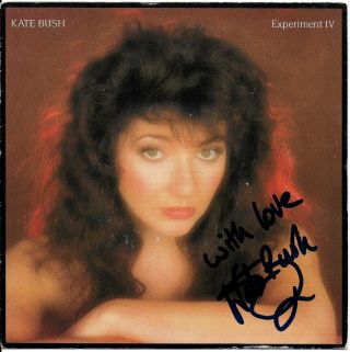 Experiment 4 Iv Kate Bush Hand Signed 7 " Autographed Vinyl Signature