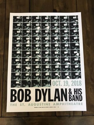 Bob Dylan St Augustine Concert Poster Limited Edition 1 Of 85 Very Rare